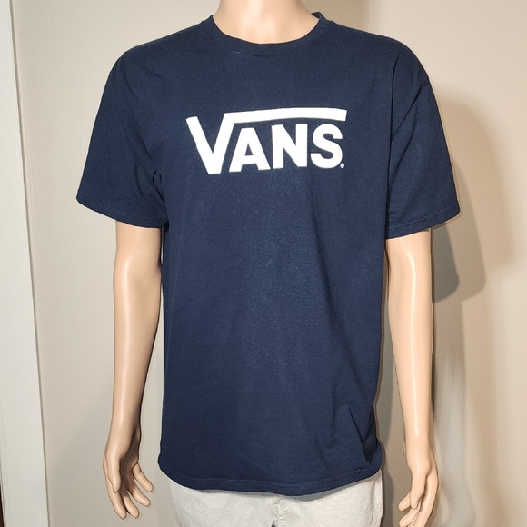 Vans Dark Blue Logo Tee - Picture 1 of 5